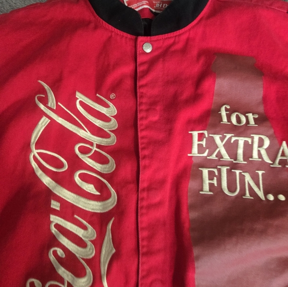 Vintage Nascar Racing Jacket JH Design Coca Cola Sz 2XL RARE - Picture 10 of 16